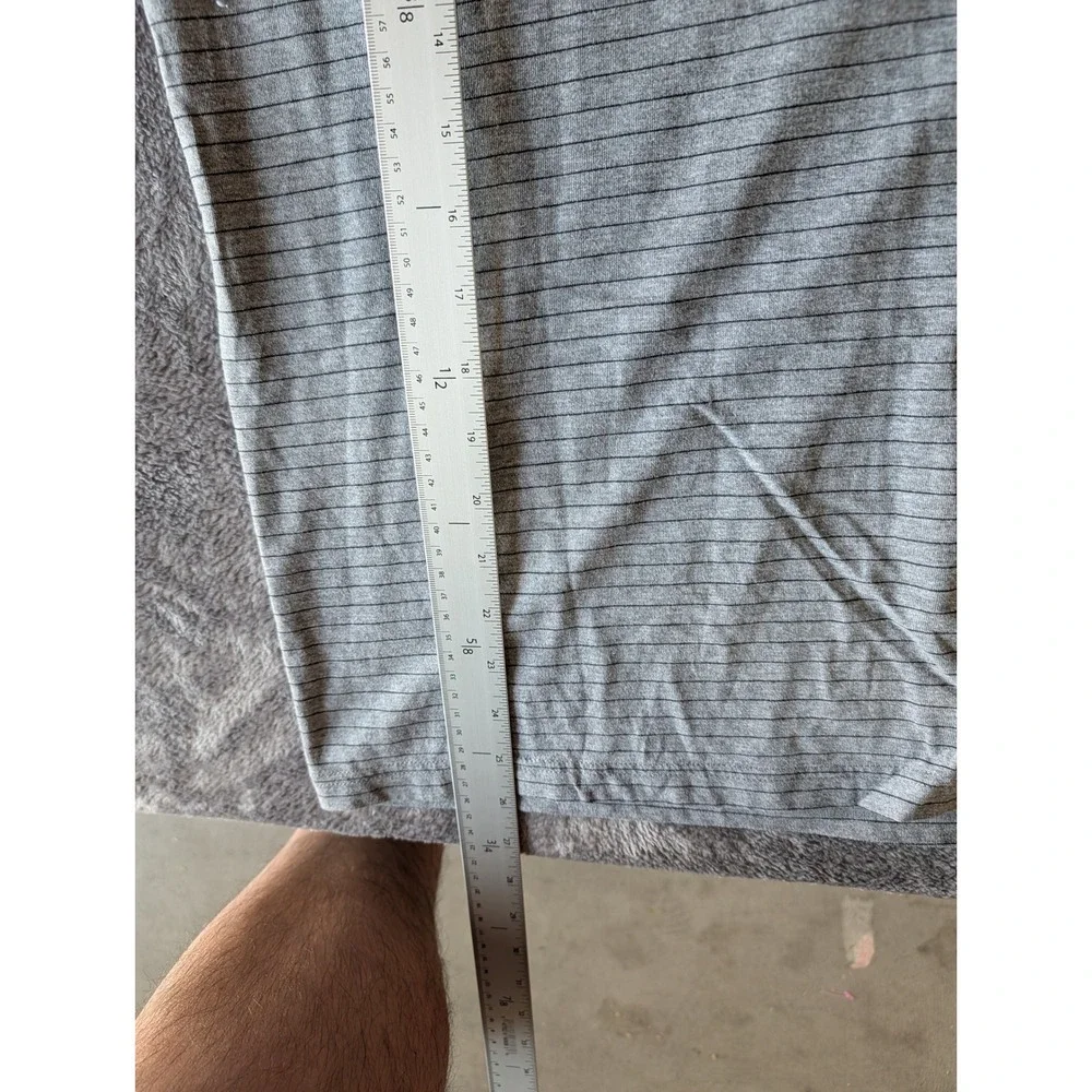 Banana Republic Mens Premium Wash Striped T-Shirt Gray Short Sleeve Crewneck M